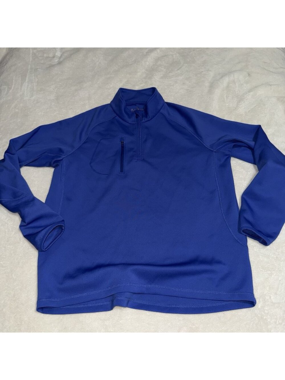 Men's Bobby Jones Bright Blue Performance long sleeve 1/2 zip Jacket Size XLarge